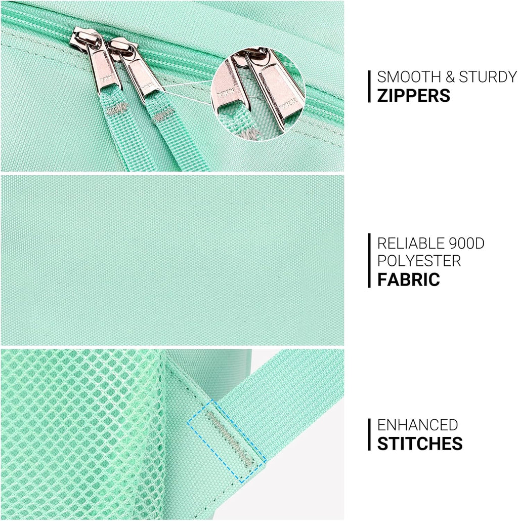 ZORFIN 26L Water Resistant Backpack for College & Travel - Stylish Mint Color