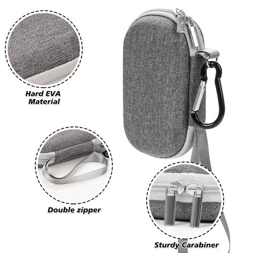 MGZNMTY Portable Hard Travel Case for AliveCor Kardia Mobile Heart Monitor Personal EKG/KardiaMobile 6-Lead Rate Monitoring Devices (Case Only)(Gray)