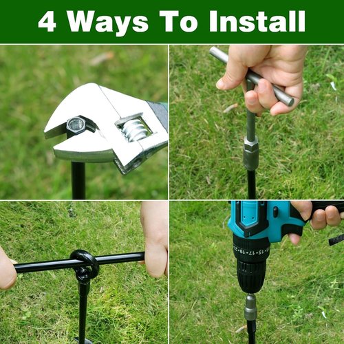 Fabulas Ground Anchors - Heavy Duty 18-Inch Screw-In Earth Anchor Kit | 4 Pack for Trampolines & Sheds