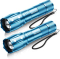 RECHOO LED Flashlight - High Lumens Tactical Flashlights with 3 Modes | Waterproof & Zoomable, 2 Pack