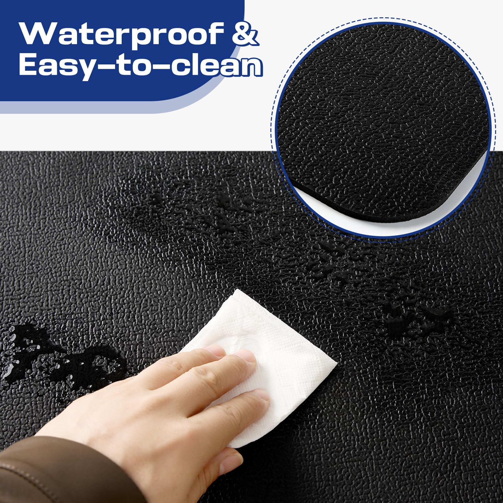 MoyRetty Non-Slip Workout Mat for Under Desk Elliptical(23.62x15.75 inches), Ellipse Leg Exerciser Machine Mat, Suitable for Electric Seated Foot Pedal Exerciser, Stability and Floor Protection