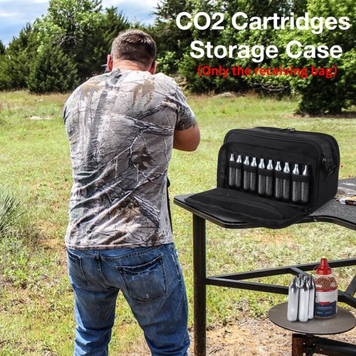 Crosman CO2 Cartridges Storage Case - Protective Air Gun Bag for 4.5mm Coated BBs | Ideal for Indoor & Outdoor Use
