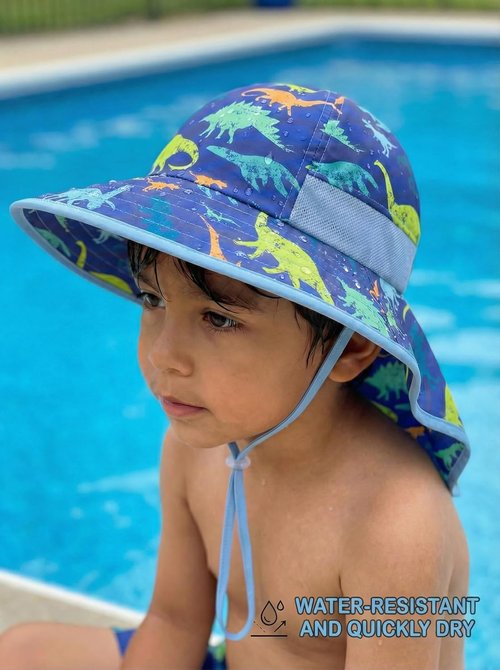 Icolor Kids Sun Hat - UPF 50+ Sun Protection Bucket Hat for Toddlers | Summer Beach Play Hat for Ages 3-10