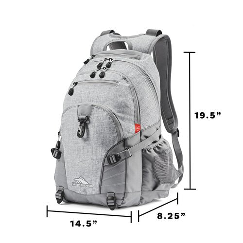 High Sierra Loop Backpack, Travel, or Work Bookbag with tablet sleeve, One Size, Black