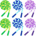 TYSISKNO 6 Pack Kids Jump Rope for Girls and Boys, Soft Beaded Jump Ropes for Kids, Adjustable Skipping Rope, Tangle-Free Segmented Rope for Kid and Women Men Adults Exercise, Keeping Fit, Training -