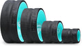 Skiennix Yoga Wheel - 4 Pack Back Roller for Pain Relief & Deep Tissue Massage | Ideal for Stretching and Therapy