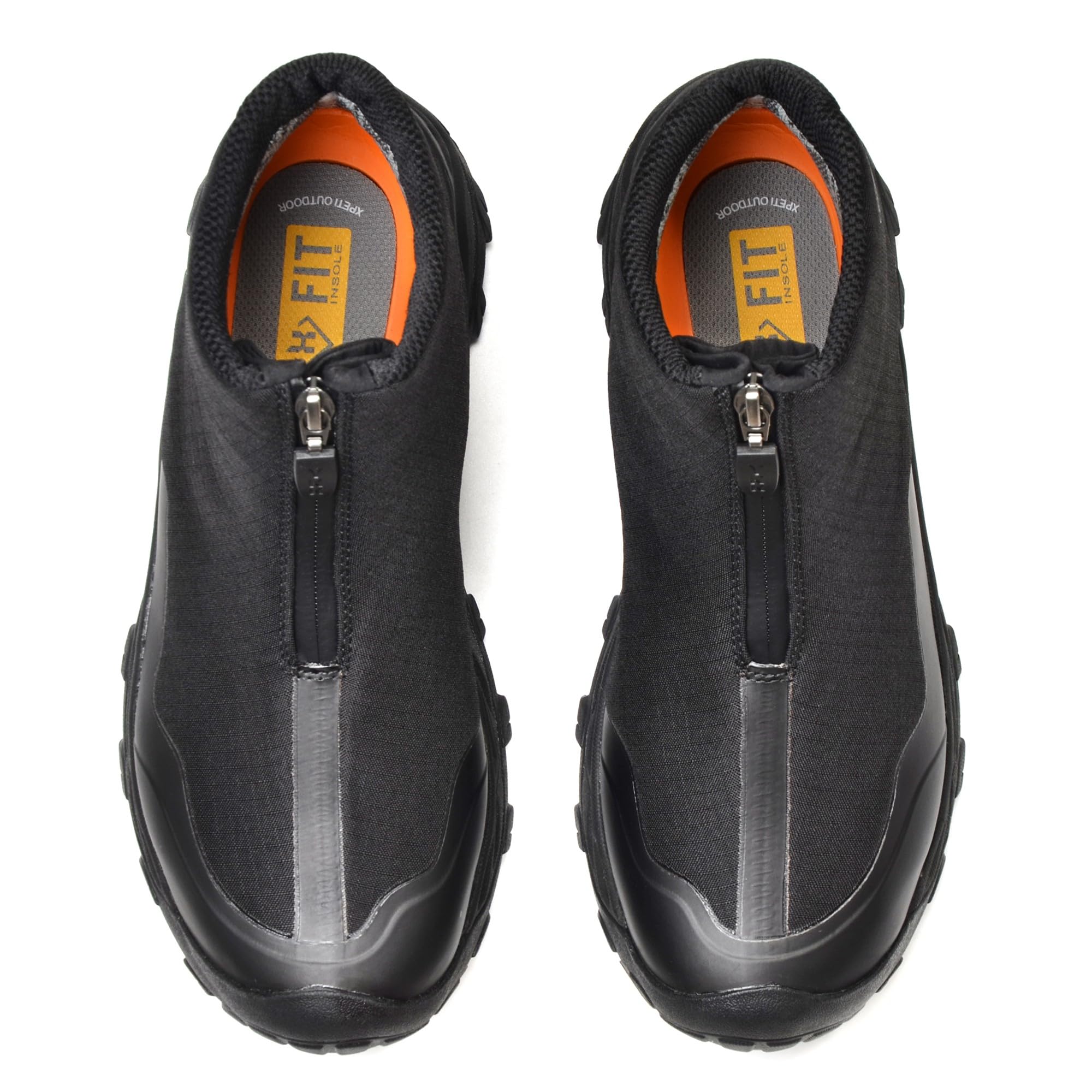 XPETI Mens Hiking Boots Waterproof Slip on Hikers for Men Outdoor Winter Camping Shoes Zipper Black Size 11