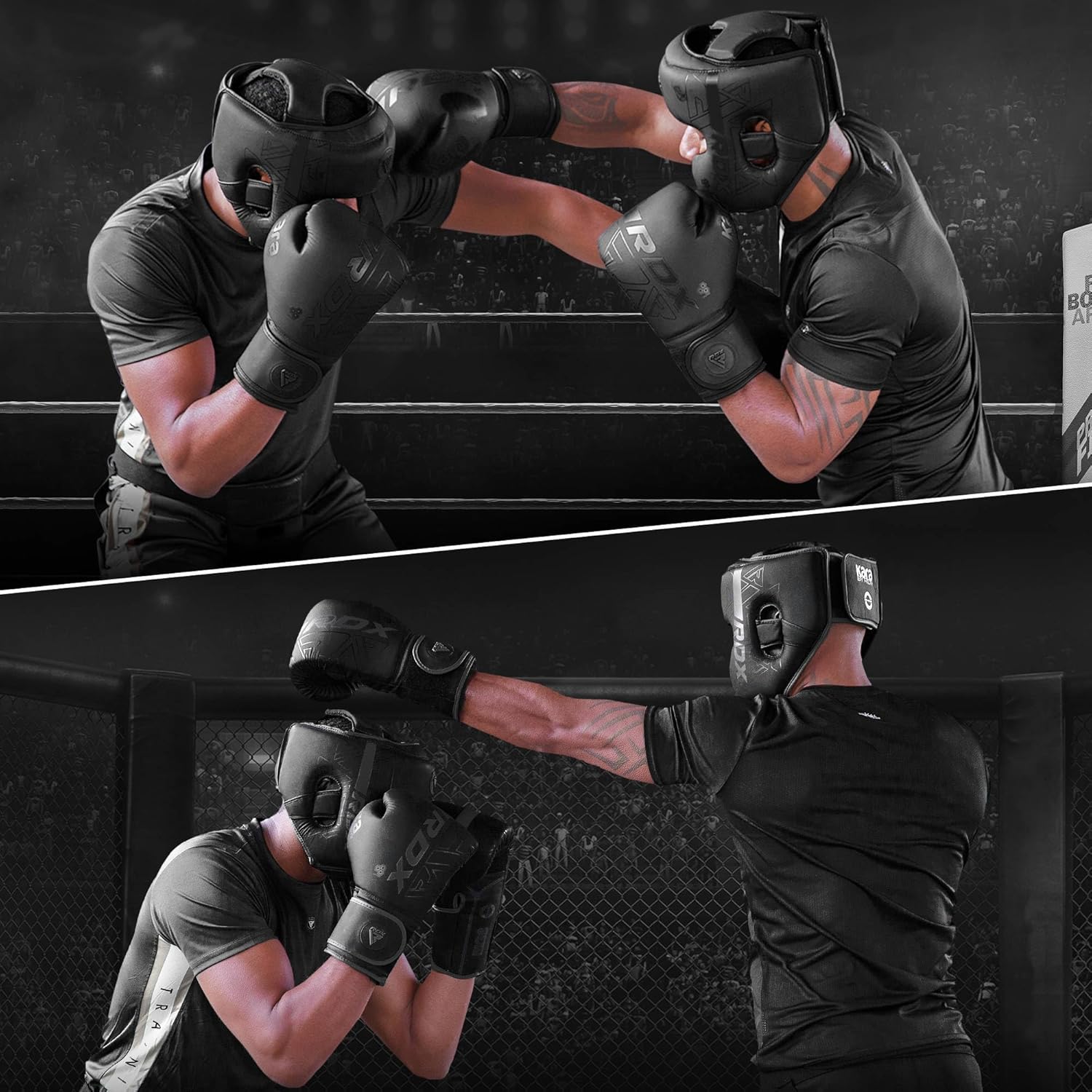 RDX Boxing Headgear - Adjustable Padded MMA & Muay Thai Training Helmet for Sparring & Martial Arts