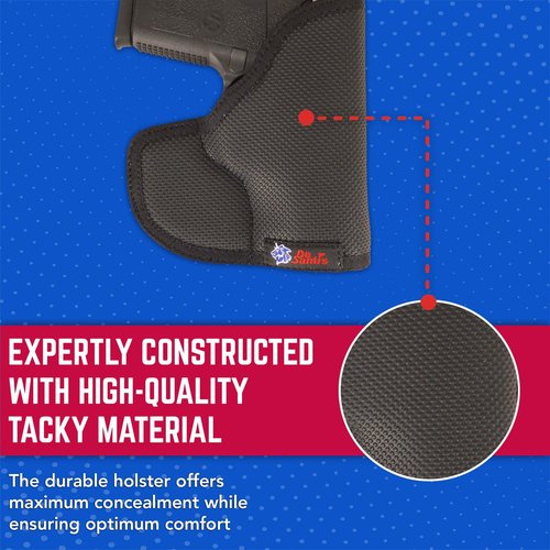 DeSantis Nemesis Pocket Gun Holster- Conceal Carry, Fits Kahr CW45/P45/P40/CW40/K40/P9/CW9/K9/PM45/CM45/PM40/MK40/CM40/PM9/MK9/CM9, KelTec PF9, SIG P290, SCCY CPX-1, CPX-2, Mossberg MC2C- Ambidextrous