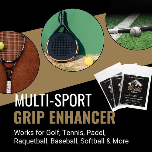 Gorilla Gold Grip Enhancer Tacky Towel - (Pack of 1) - Golf, Tennis, Softball & More - USGA Accepted Tack Cloth Improves Control in Wet Conditions, Repels Moisture & Cleans Grips - Made in USA