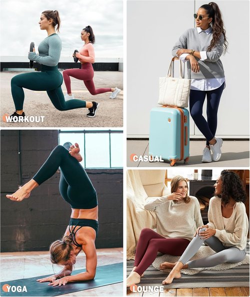 NEW YOUNG Leggings for Women - High Waisted Tummy Control | 3 Pack with Pockets for Yoga & Workout
