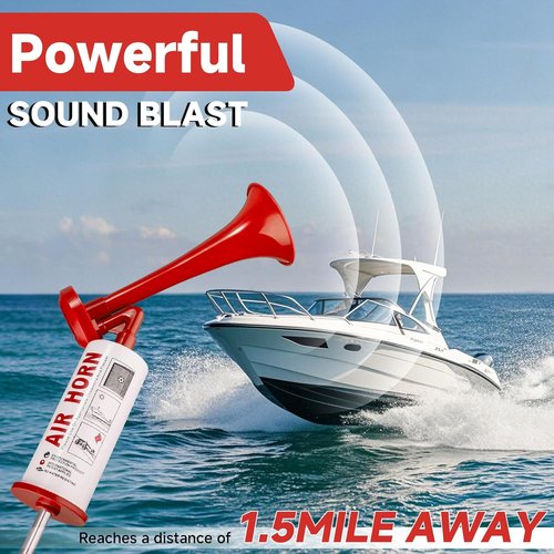 BANHAO Handheld Air Horn - Loud Aluminum Noise Maker for Safety at Sports Events | Ideal for Boats & Cars