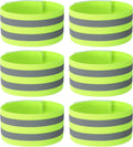 Skiennix Reflective Arm Bands - Adjustable Elastic for Runners & Night Walking | 6PCS Set