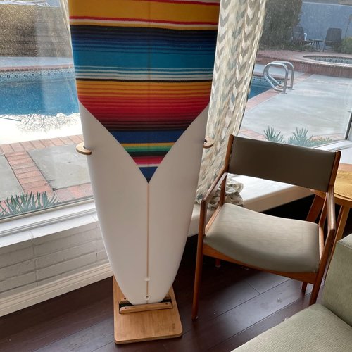 COR Surf Bamboo Surfboard Stand - Premium Display Rack for Your Surfboard | Eco-Friendly Design