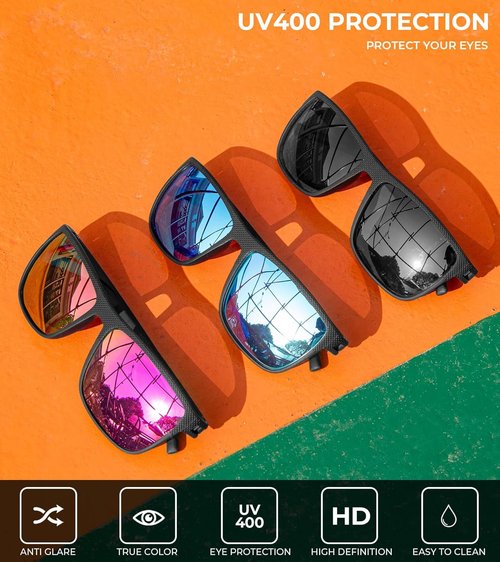 KALIYADI Polarized Sunglasses - Lightweight UV Protection for Men | Ideal for Driving, Fishing, Golf