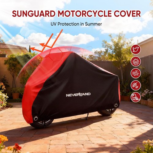 Neverland Motorcycle Cover - Waterproof All-Season Heavy-Duty Protection | Fits Most Bikes Up to 86”