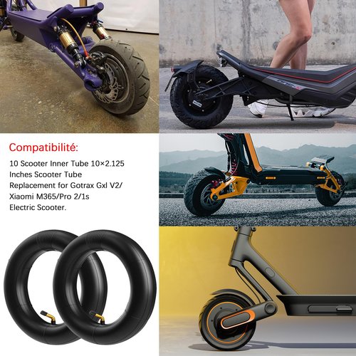 10x2.50 Tire + Inner Tube Set for 6” RIM 10" Scooter Wheels Electric Scooter Swagcycle Hover Board Smart Self Balancing Electric Scooters 36V 48V 400W 500W 800W Hub Motor
