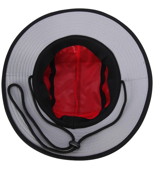 Nautica Mens Boonie Hat - Lightweight UV Protection Wide Brim Mainsail Safari Fishing Hat for Men with Adjustable Strap, Size S-M, Grey