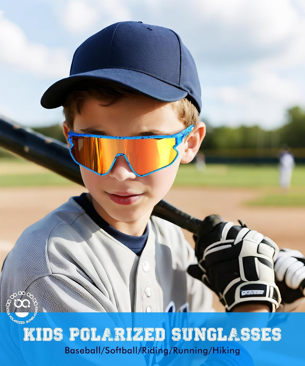 Skiennix Kids Sunglasses - UV400 Protection for Boys & Girls Ages 4-14 | Perfect for Sports & Outdoor Activities