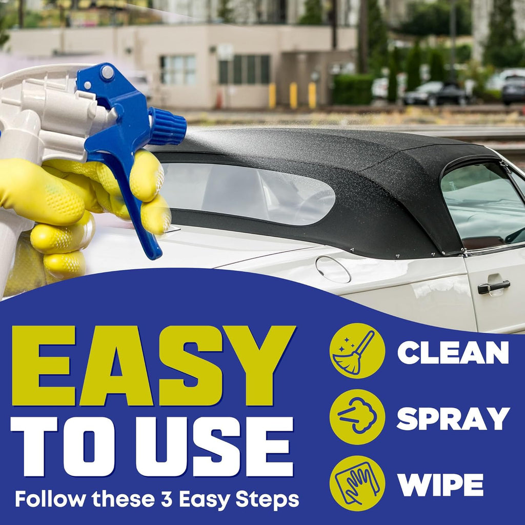 UV Protection Spray - Non-Greasy Matte Finish for Outdoor Surfaces | Reduces Fading, Cracking & Stains - Includes Sprayer & Towel