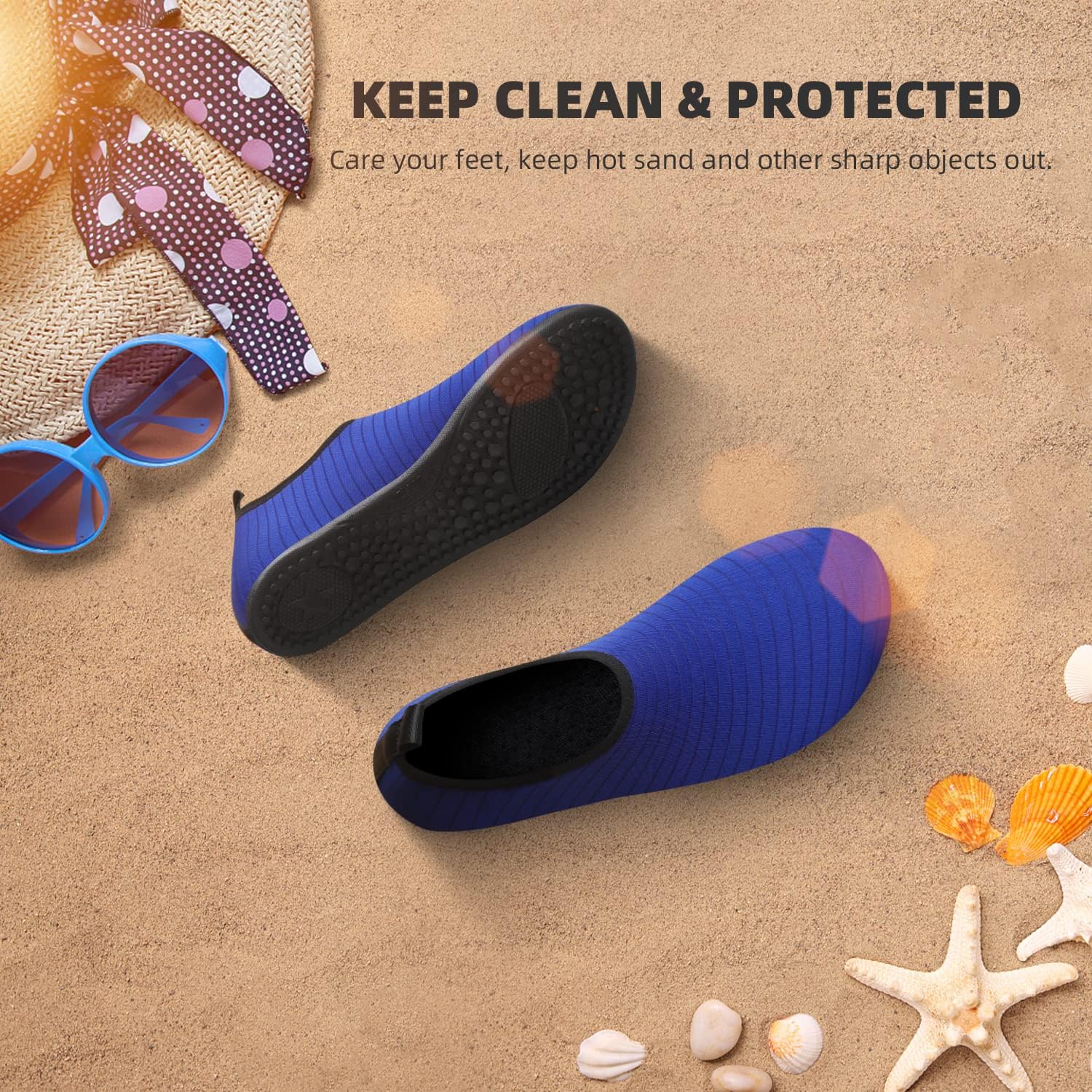 Skiennix Quick-Dry Water Shoes | Aqua Socks for Swim, Beach & Yoga | Adult & Youth Sizes