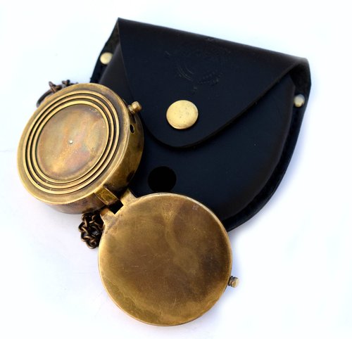 Gift for Grandson Brass Compass Engraved Quote | Memory Present to My Grandson Birthday, Baptism, Graduation, Confirmation, Love, Gift idea by Grandpa Grandma (Grandson - Always Here for You)
