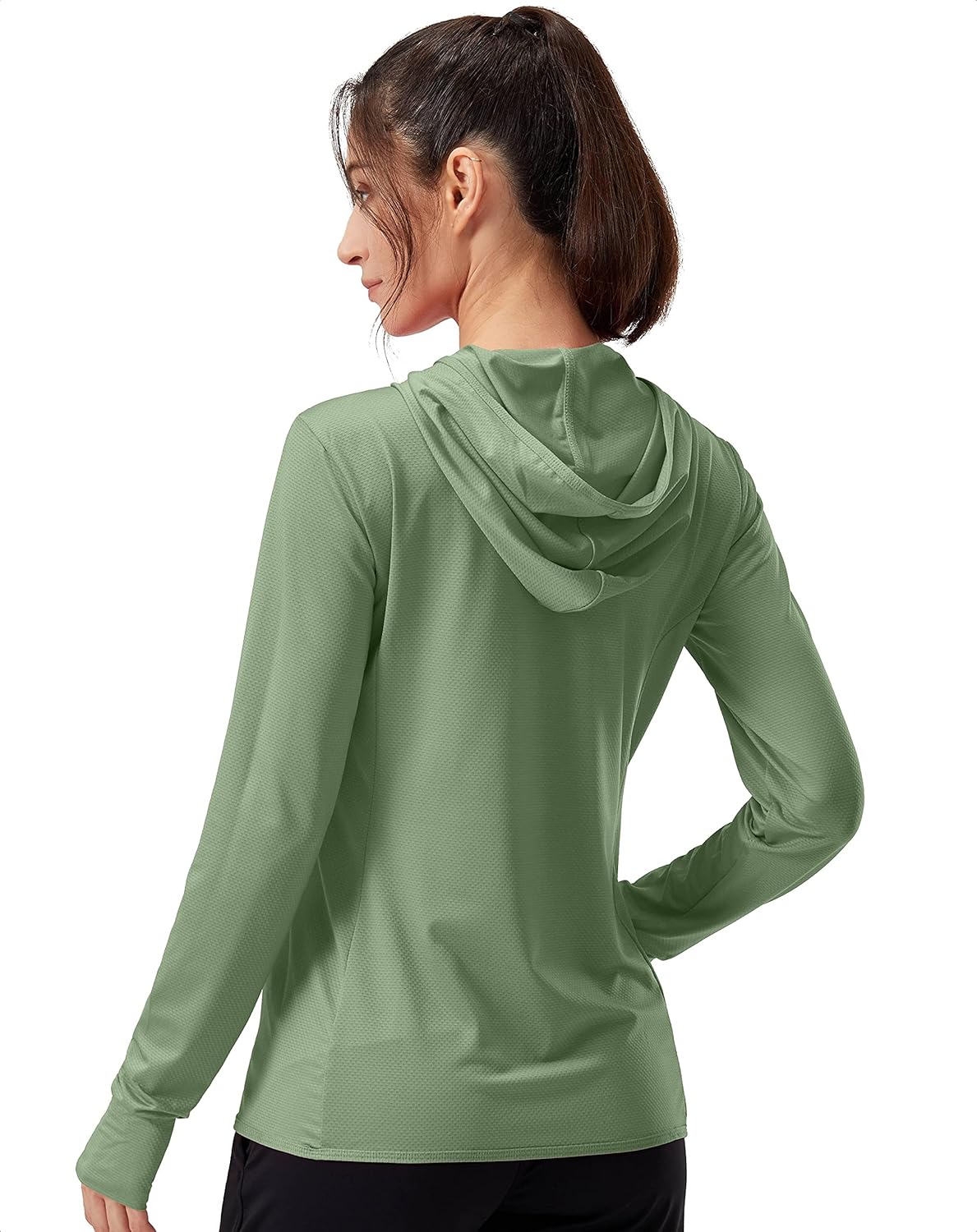 Soothfeel Women's Sun Protection Hoodie Jacket - UPF 50+ Lightweight Long Sleeve with Pocket for Outdoor Activities