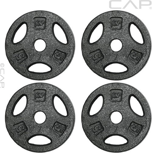 CAP Barbell Weight Plates - Standard 1-Inch Grip for Enhanced Lifting | Durable Design