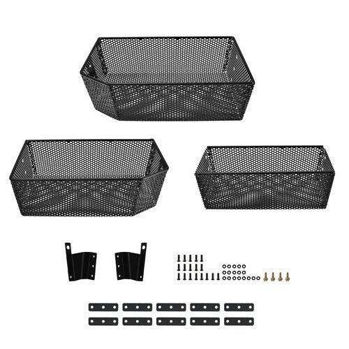 XUTVOTOR Inner Front Mesh Storage Basket Compatible with E-Z-GO RXV Valor 2025 Accessories, Black Combined Front Inner Dash Storage Tray Storage Shelf for EZGO RXV Valor 2025