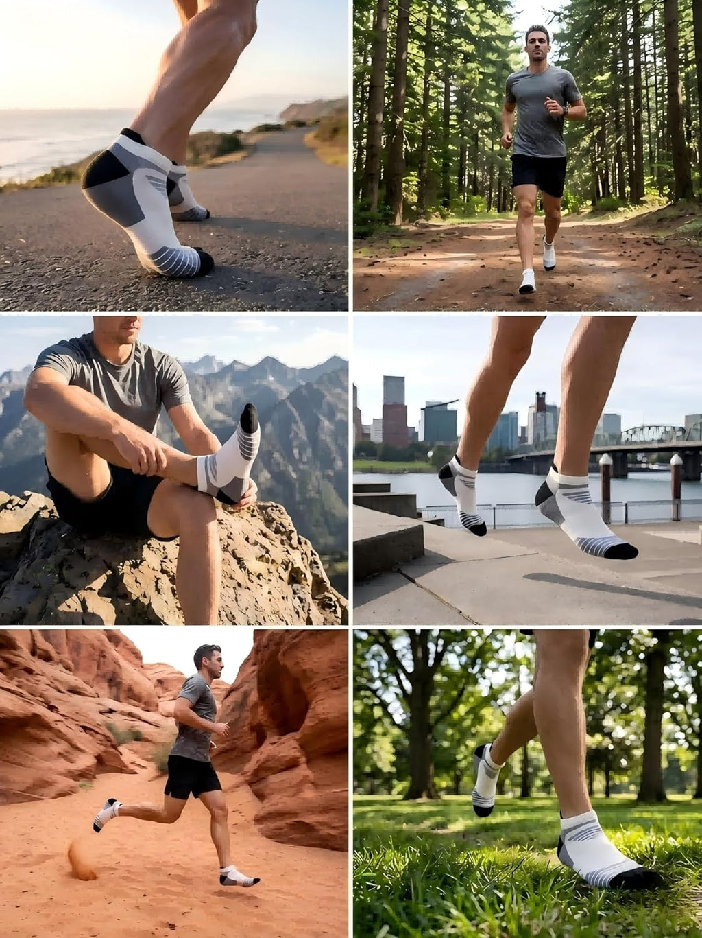 Skiennix Men's Merino Wool Ankle Socks - Ultra Soft, Breathable Athletic Wear | 3 Pairs