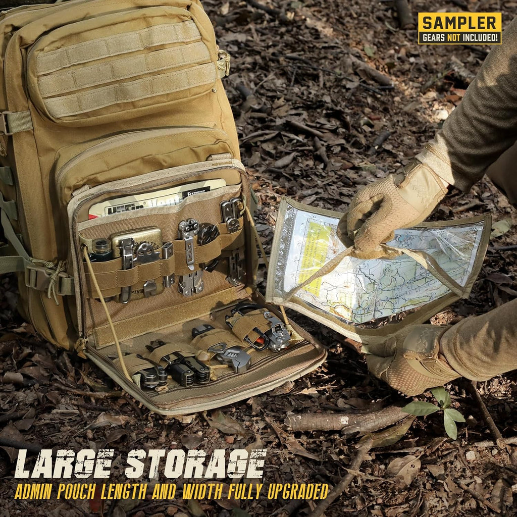 WYNEX Tactical Folding Admin Pouch - Modular Utility Organizer Bag with Laser-Cut Design | EDC Medical Pouch