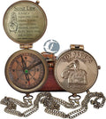 Scout Compass Gift Boys - Engraved Scout Oath Compass in Leather Box Boy Scout Always Prepared Camping Orienteering Compass, Hiking Backpacking Compass Gift