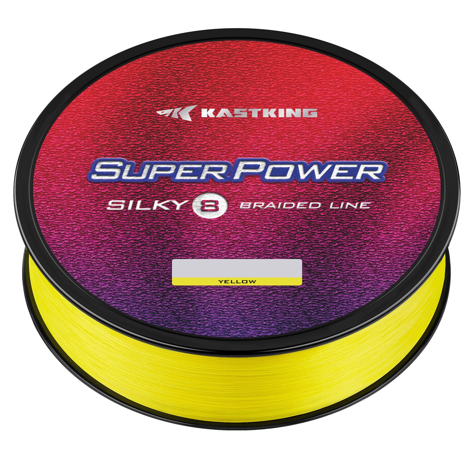 KastKing Superpower Silky8 Braided Fishing Line, Yellow, 8 Strands, 15 LB, 150 Yds