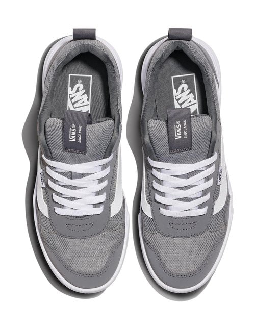 Vans Men's Range BRZ Shoe - Low-Top Athletic Fashion Sneakers for Walking. Suede/Canvas Frost Gray/White. 10.5