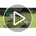 GREGIN 47.24" Folding Camping Grill Table, Portable Outdoor Metal Table, Height Adjustable