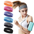 QiShang Sweat Bands - 6-Pack Non-Slip Headbands for Women | Moisture-Wicking Workout Gear