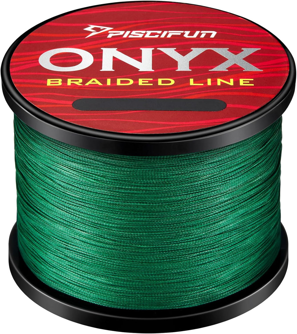 Piscifun Onyx Braided Fishing Line - Super Strong, Abrasion Resistant, Zero Stretch | 6lb-150lb Options
