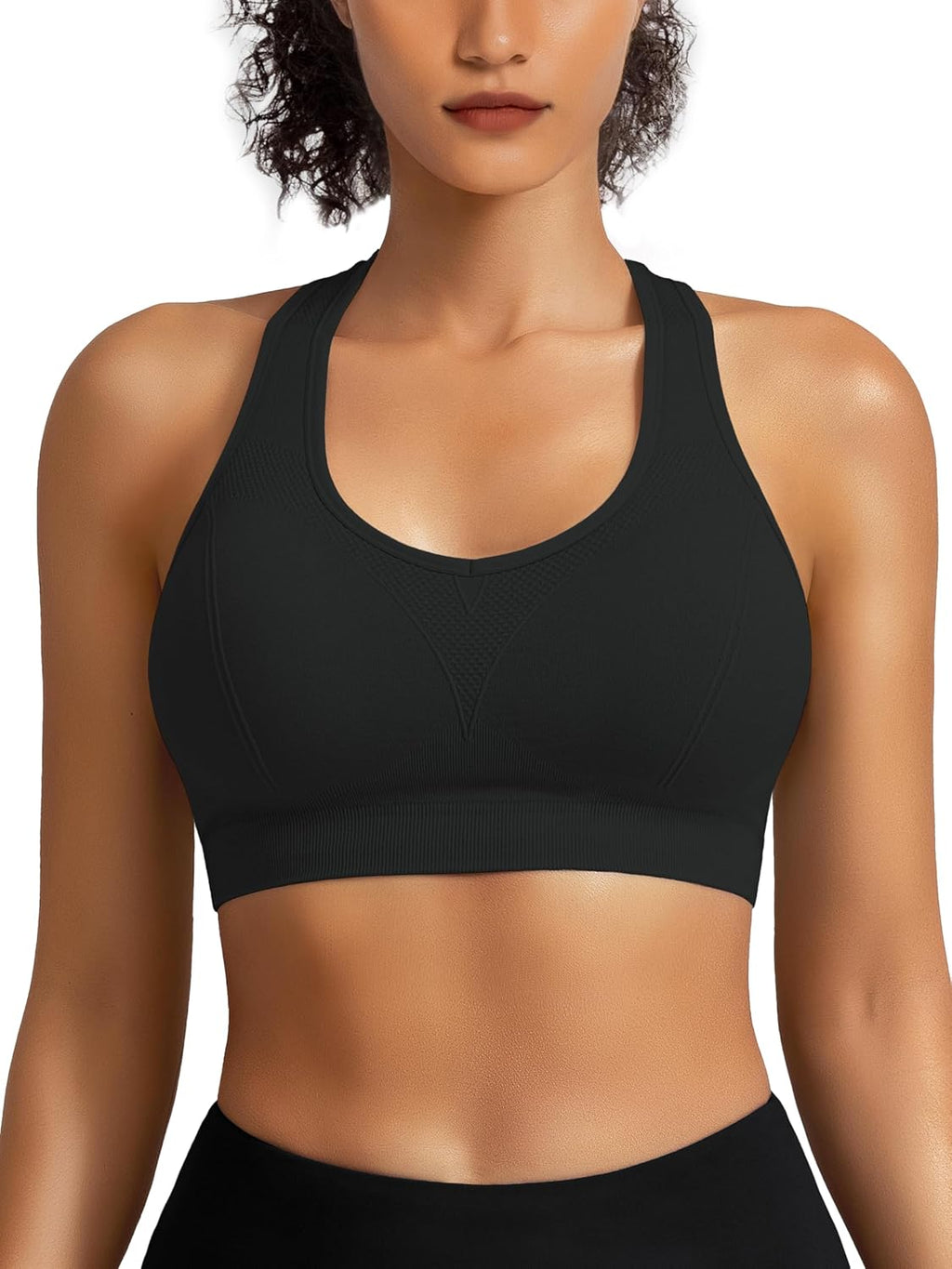 AENLLEY Padded Sports Bras for Women - Breathable Medium Support for Yoga & Gym Workouts