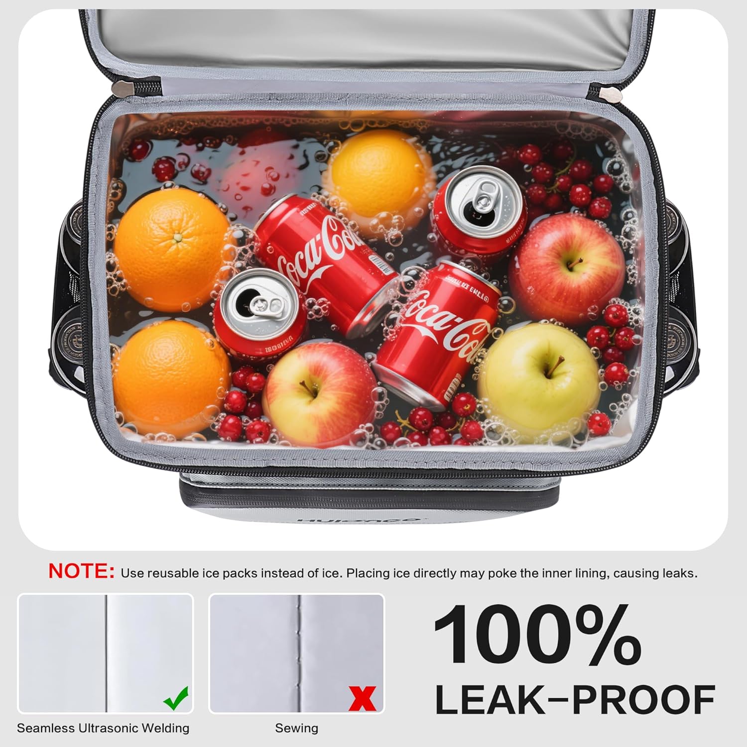 Skiennix Waterproof Insulated Cooler Backpack - Large 52 Cans Capacity, Leak-Proof Design, Soft & Versatile