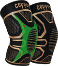 Skiennix Copper Knee Braces - Medical Grade Compression Sleeves for Pain Relief | 2-Pack, 2XL