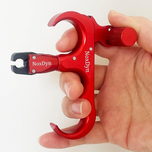Archery Bow Release - 4-Finger Adjustable Sensitivity Thumb Aid | 360° Rotatable Head for Hunting & Target Practice (Camouflage)