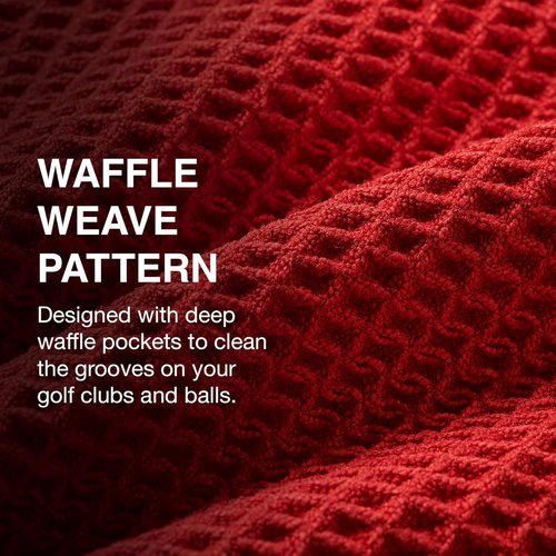 Ghost Golf Magnetic Towel (Caddie) - Premium Ultra-Absorbent Microfiber Golf Towel with Magnet for Golf Carts or Clubs - 18" x 40" Golfing Gear - Waffle Weave Pattern (Dark Grey)
