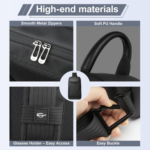 hk Sling Bag for Man, Waterproof Utility Crossbody Bag with Anti-theft Pocket for Men, Sling Backpack for Daily Commute, Work, College, 14 * 7.8 * 4.5 inches，Black
