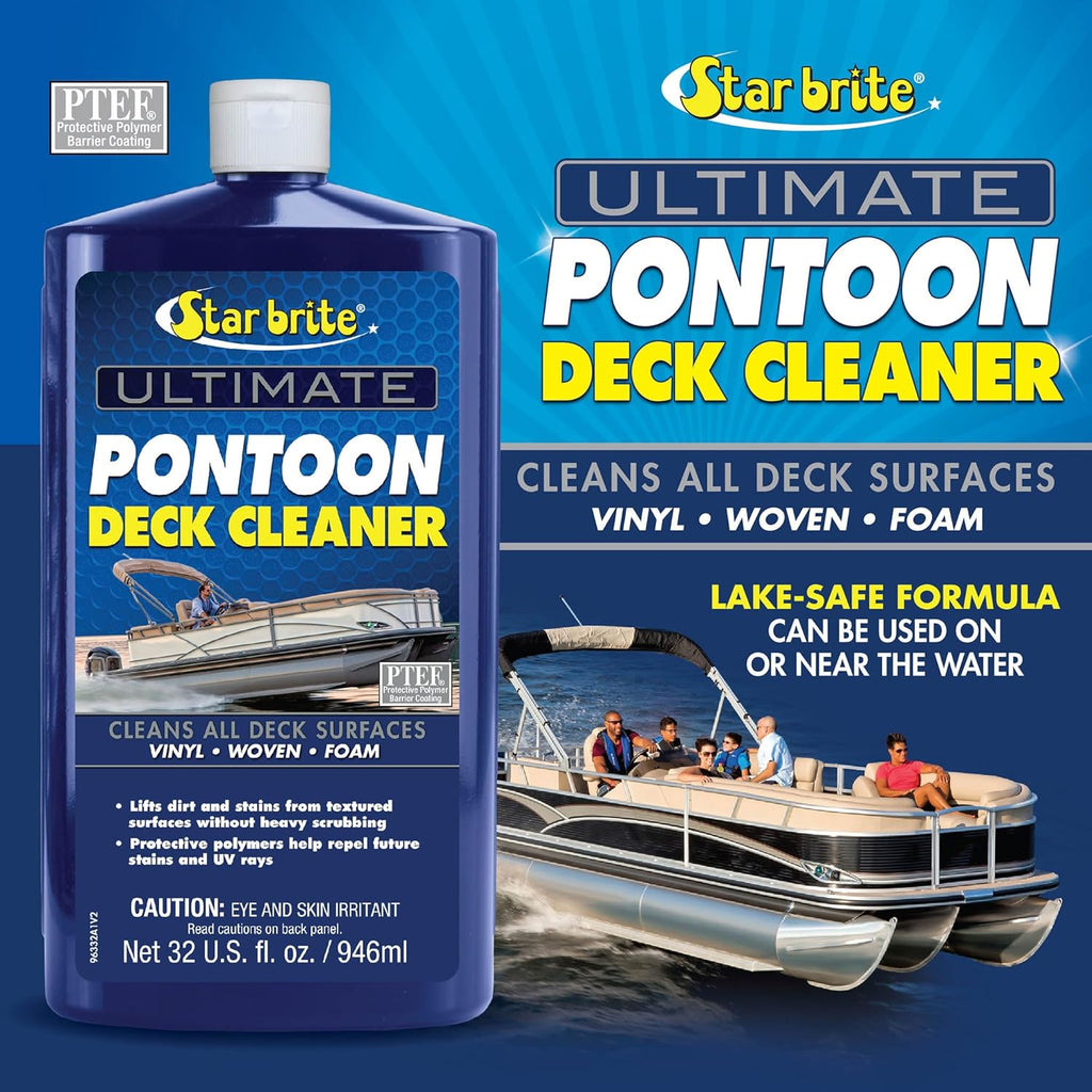 STAR BRITE Ultimate Pontoon Deck Cleaner - Effectively Lifts Dirt & Stains from All Surfaces - 32 OZ