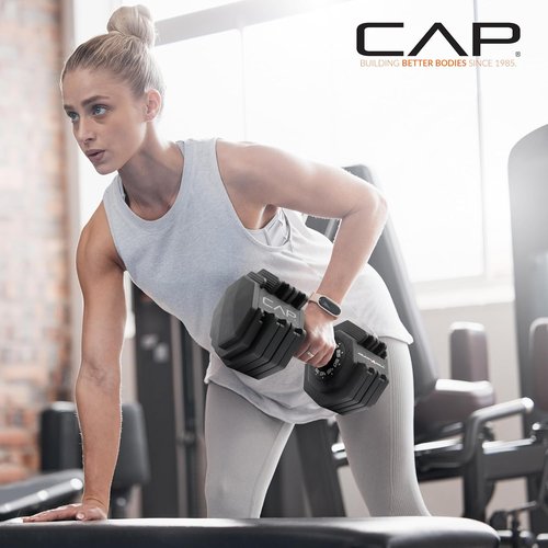 CAP ADJUSTABELL Adjustable Dumbbell Weights - Versatile Singles & Pairs | 12.5 lb, 25 lb, 55 lb Options