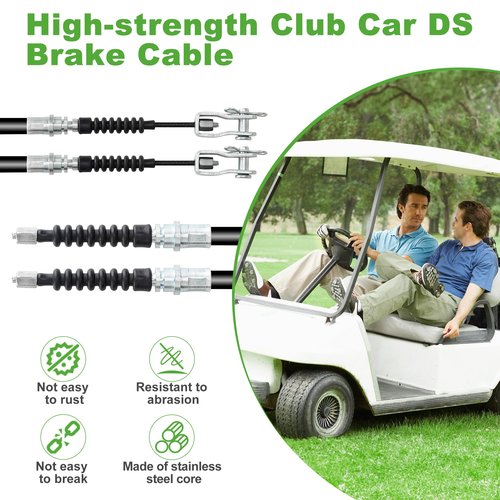 10L0L Golf Cart Brake Cable for Club Car DS 2000-up Gas & Electric, 42 Inch Driver and Passenger Side, OEM# 102022101