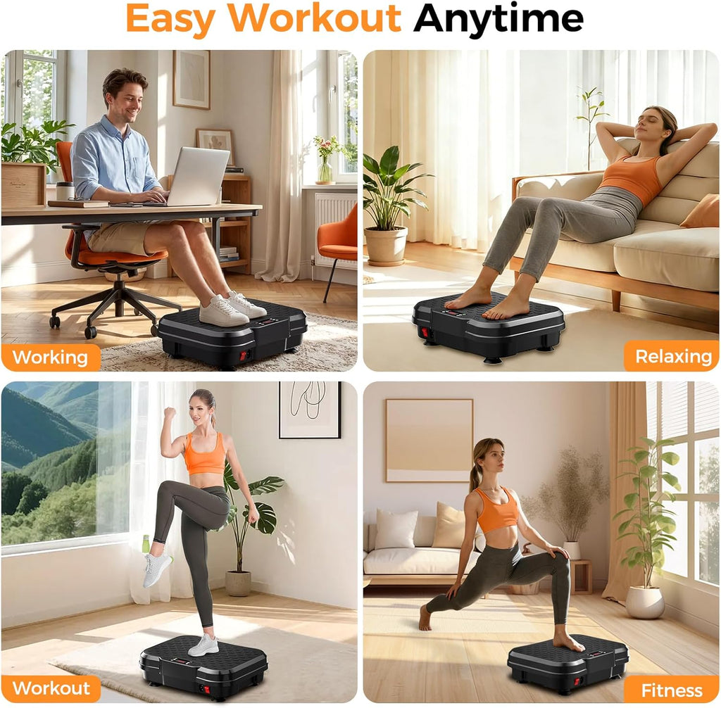 Skiennix Vibration Plate Exercise Machine - Full Body Workout & Lymphatic Drainage | 400 Lbs Capacity
