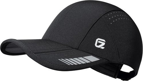 GADIEMKENSD UPF 50+ Foldable Sport Cap - Breathable & Reflective Unisex Design for Golf, Tennis, Travel
