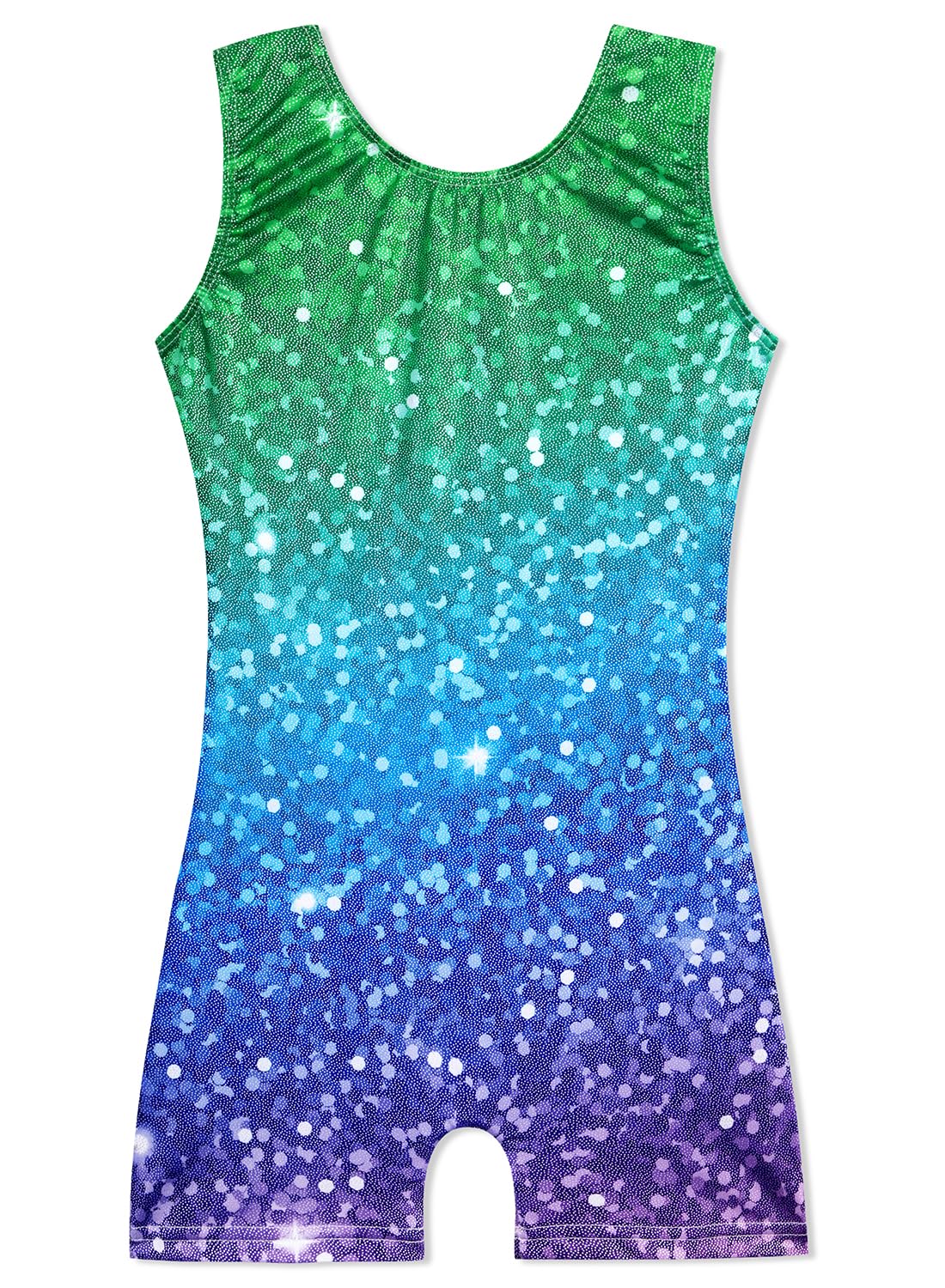HOZIY Gymnastics Leotards for Girls Biketard Unitard Sparkly Glitter Clothes Tumbling Dance Outfits 4t Activewear Sparkle Blue Green Glitter