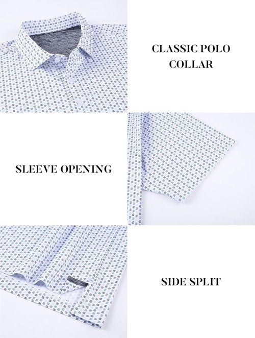Esabel.C Men's Golf Shirts - Moisture-Wicking Performance Polo | Short Sleeve, Stretch Fit, Active Wear